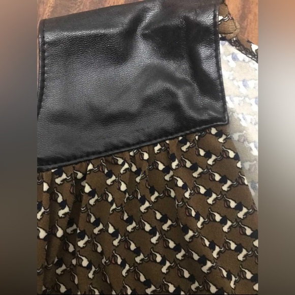 Women’s Cynthia Rowley brown black and cream dress - size medium - Picture 4 of 5